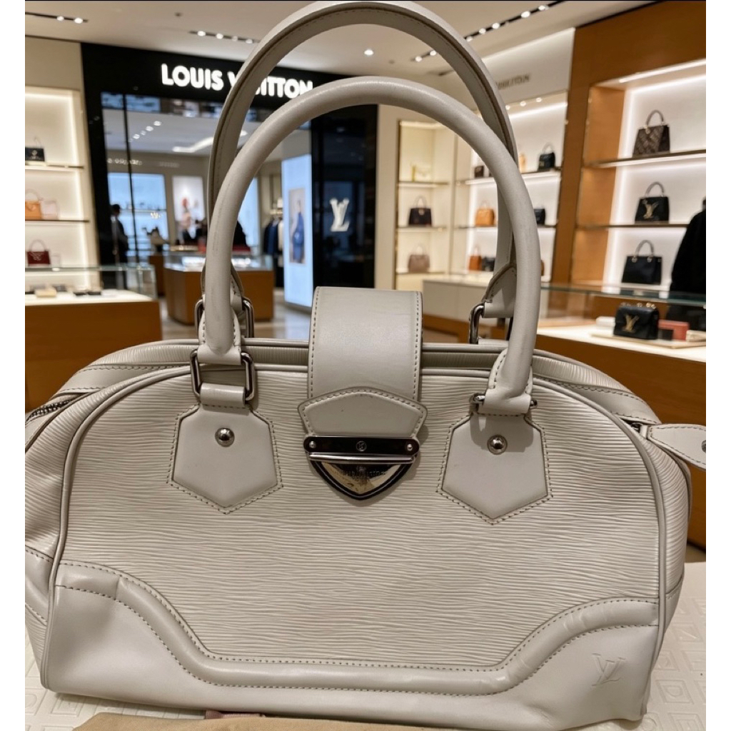 Preloved Louis Vuitton white Epi Montaigne GM