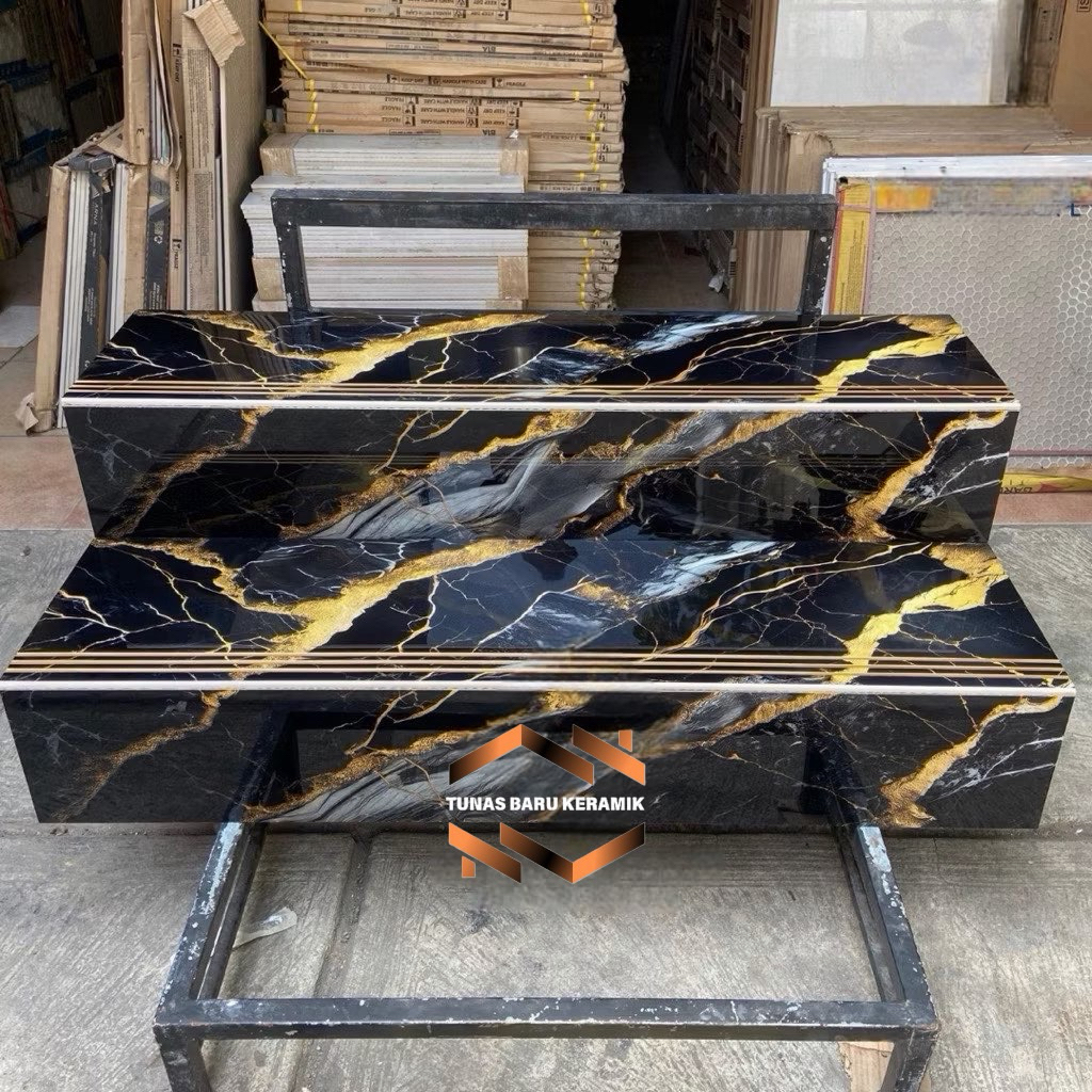 Granit tangga stepnosing 30x80 20x80 | 30x90 20x90 | 30x100 20x100 | 30x120 20x120 Kumara Black Gold