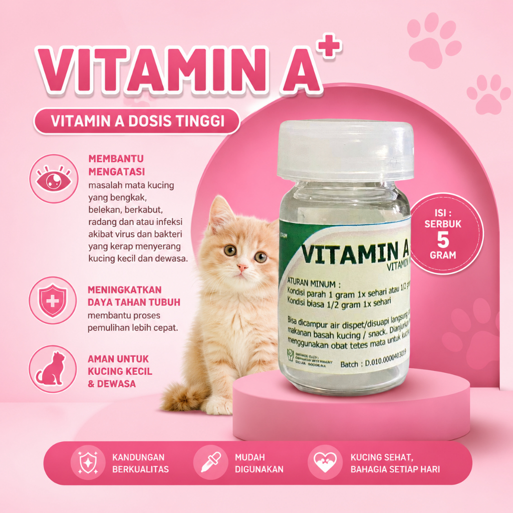Vitamin A+ Untuk Mata Kucing