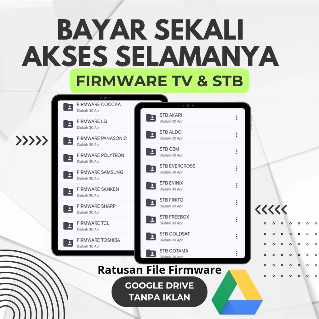 Firmware TV dan Firmware STB ratusan file | Akses via Google Drive