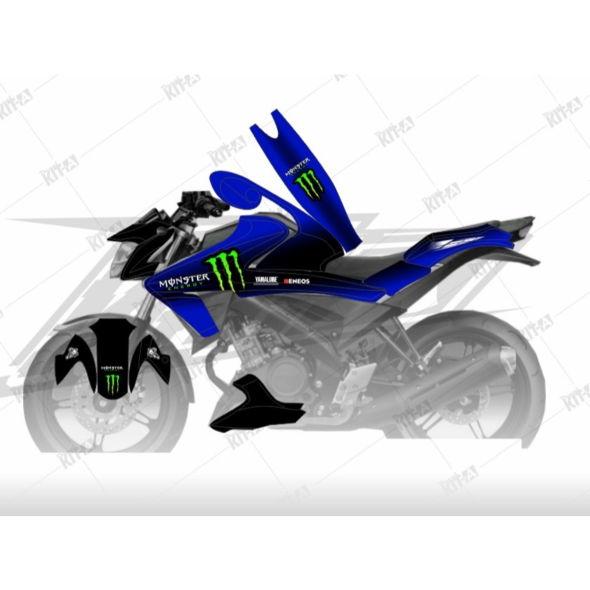 Decal vixion R Biru Merah Abu abu Kombinasi Decal new vixion Decal vixion new D-D4-054 D-D4-051 D-D4