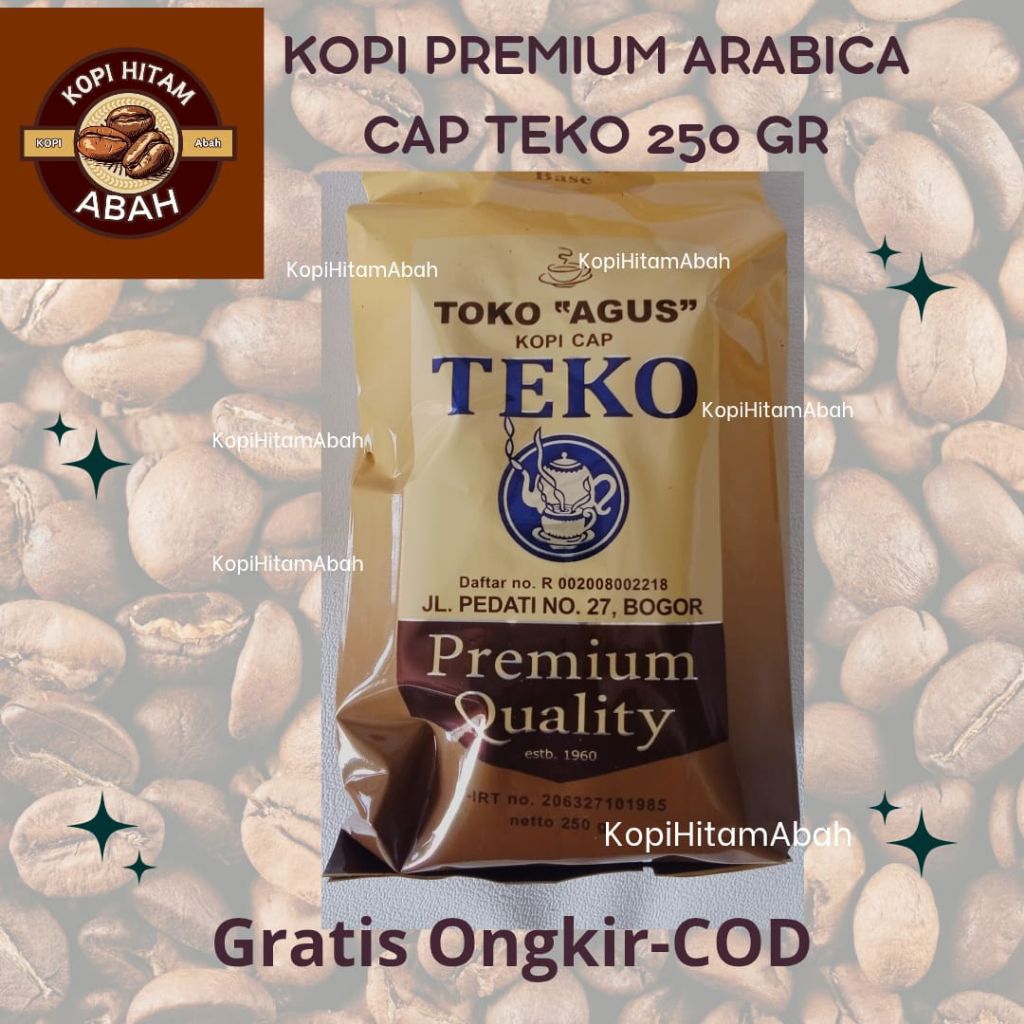 Kopi Cap Teko Arabica 250gr Kopi Premium Toko Agus Kota Bogor