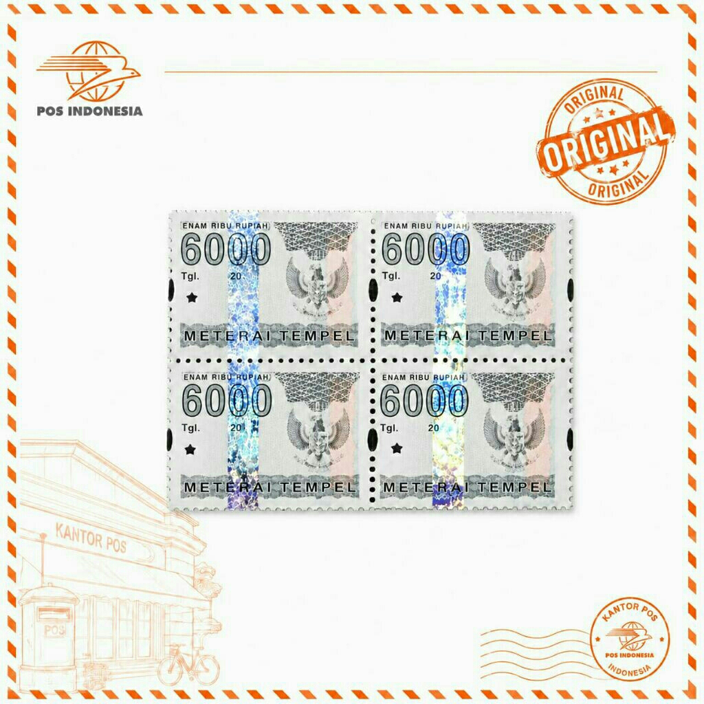 SUPER SALE  Meterai / Meterai Tempel 6000 / Meterai 6000 tahun 2006 s/d 2009