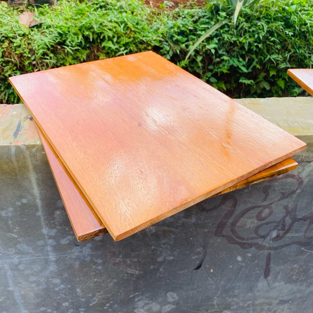 Papan kayu ukuran 70x30 tebal 1 cm kayu jati/ kayu mahoni papan ambalan ampelas halis siap pakai