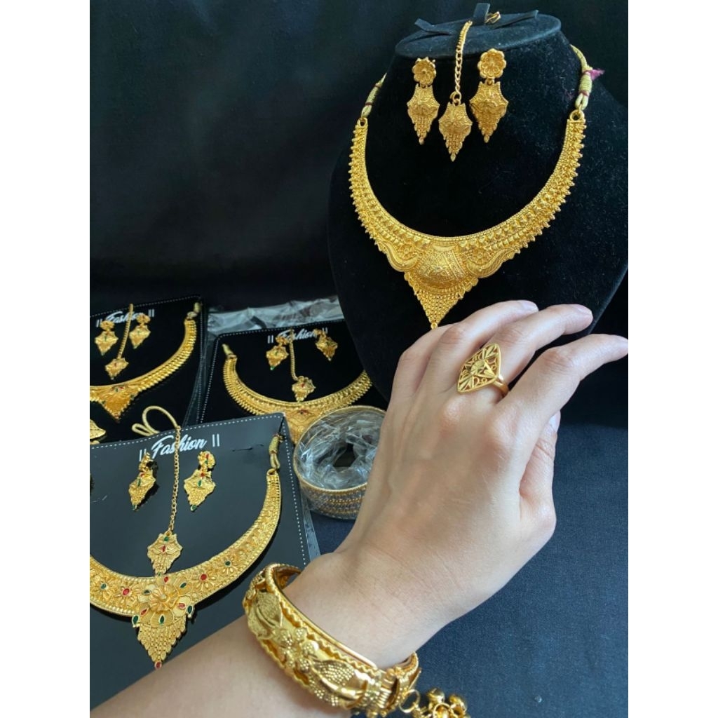 Kalung wanita berlapis Emas/kalung Dubai mini  set Emas/Aksesoris wanita/ aksesoris Dubai RESTOCK