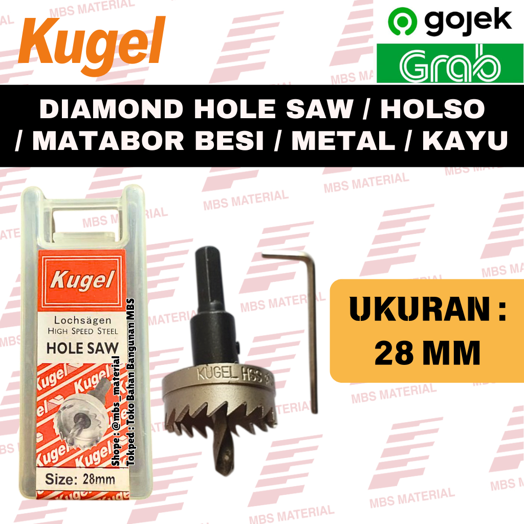 INSTANT & SAME DAY | Kugel - Diamond Hole Saw / Holso / Matabor Besi / Matabor Metal / Matabor Kayu 