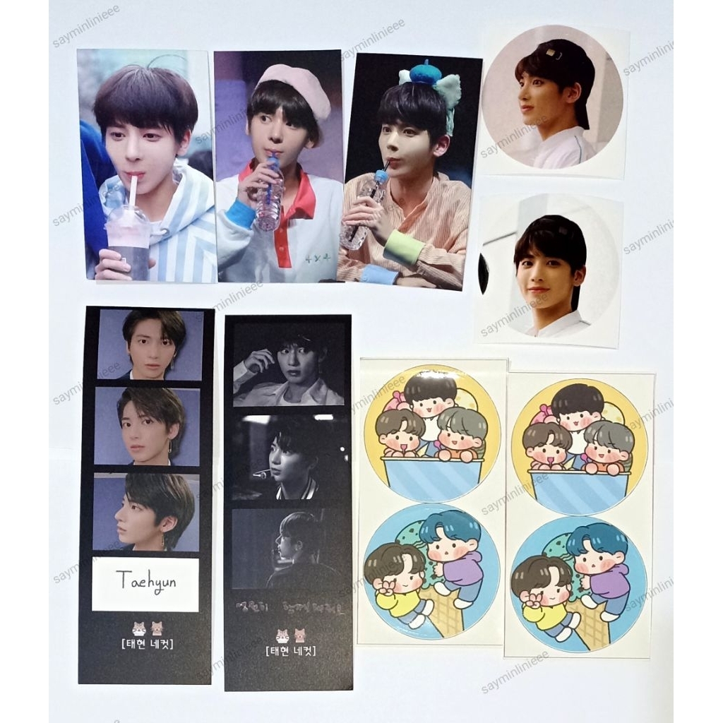 Readystock merch fansite TXT TAEHYUN photocard pc sticker stiker photostrip ready jakarta jkt murah 