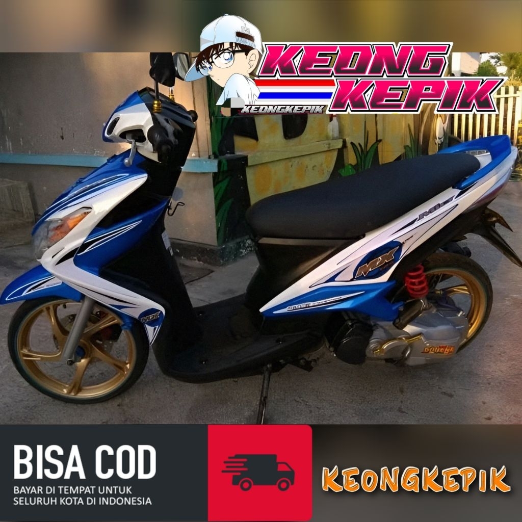 (GRATIS HADIAH) STRIPING STIKER LIS VARIASI THAILAND MOTOR YAMAHA XEON RC 125 - MIO MX 125 THAILAND 
