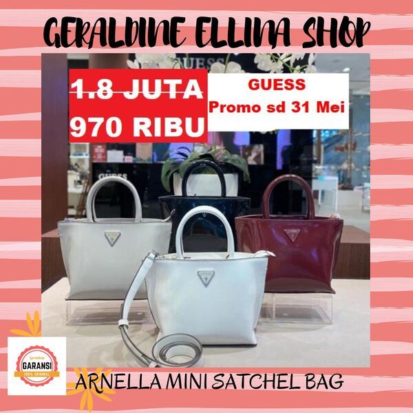 Tas Guess wanita satchel bag ORIGINAL 100% seri G WAVE MINI TOTE