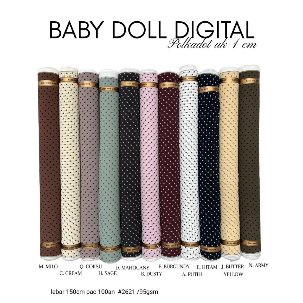 1 YARD CERUTI BABY DOLL POLKADOT
