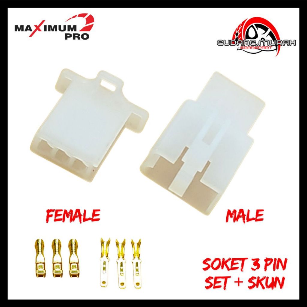 SOKET / SOCKET 3 PIN KECIL SOCKET 2.8MM
