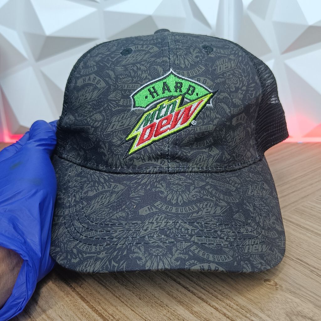 Topi HarD Mountain Dew Hard pattern , topi gunung keren mulus