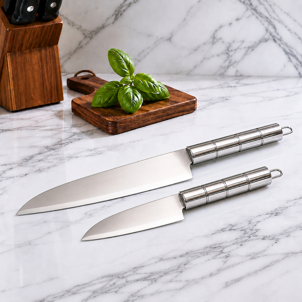 Pisau Dapur Full Stainless Premium Tebal Tajam / Pisau Buah Pisau Sayur Stainless