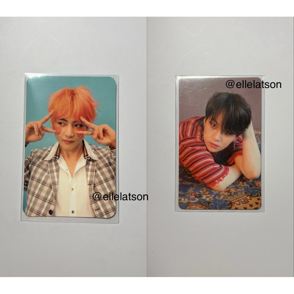 BTS taehyung V ly answer f & BTS Suga Yoongi ly tear o photocard BTS Love Yourself Album