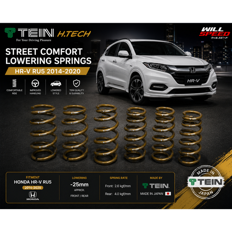 PER CEPER LOWERING KIT TEIN HTECH H TECH H-TECH HONDA HRV H RV H-RV RU5 HRV OLD HRV 2014-2022