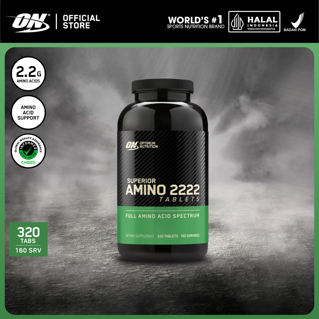 Optimum Nutrition Superior Amino 2222 - Suplemen / Gym  / Asam Amino / Kapsul