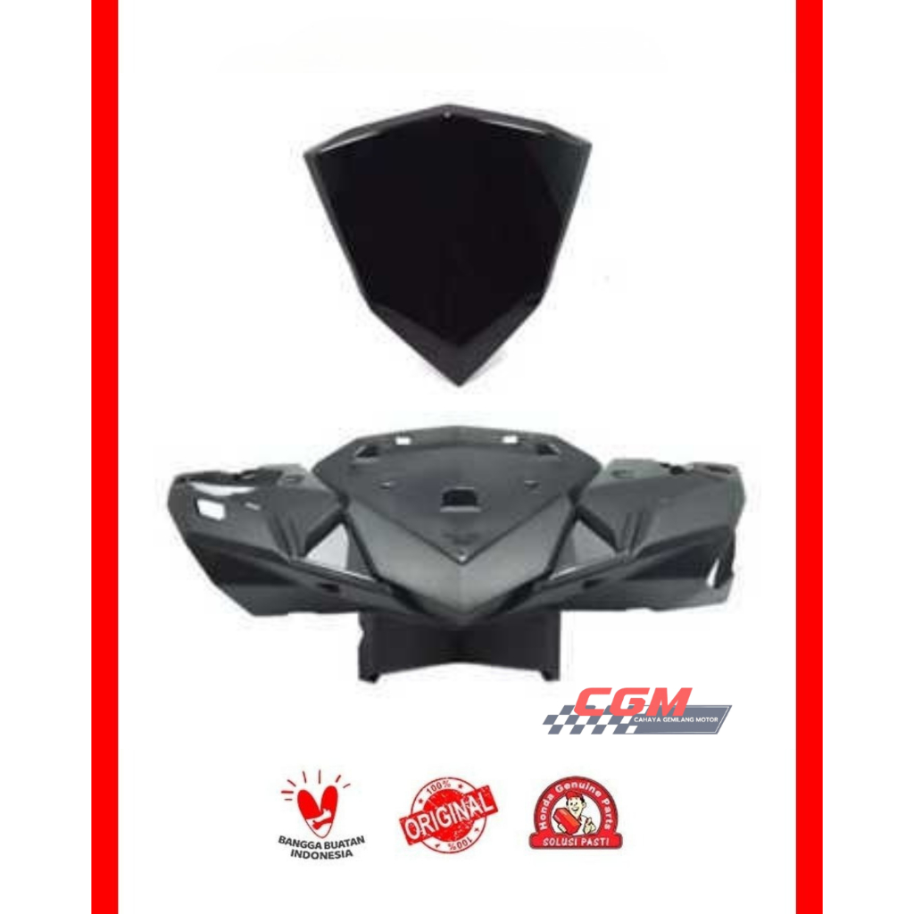 53204/53205-K59-A10ZB visor & cover handle fr batok depan dan visor vario 125 vario 150 2015-2017 or