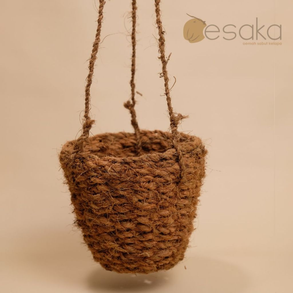 OESAKA - Pot Anggrek Sabut Kelapa Gantung Murah Pot Gantung Anyam Sabut Kelapa