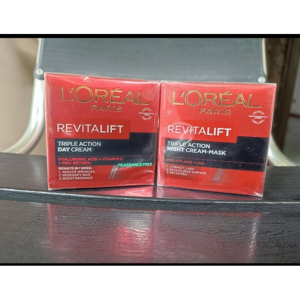 loreal Paris revitalift triple action power day night cream original
