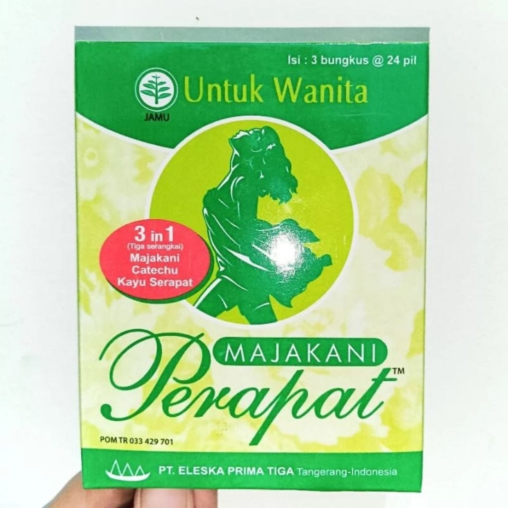 Jamu Majakani Perapat ( 3 bungkus @24 pil) Majakani Catechu kayu Serapat
