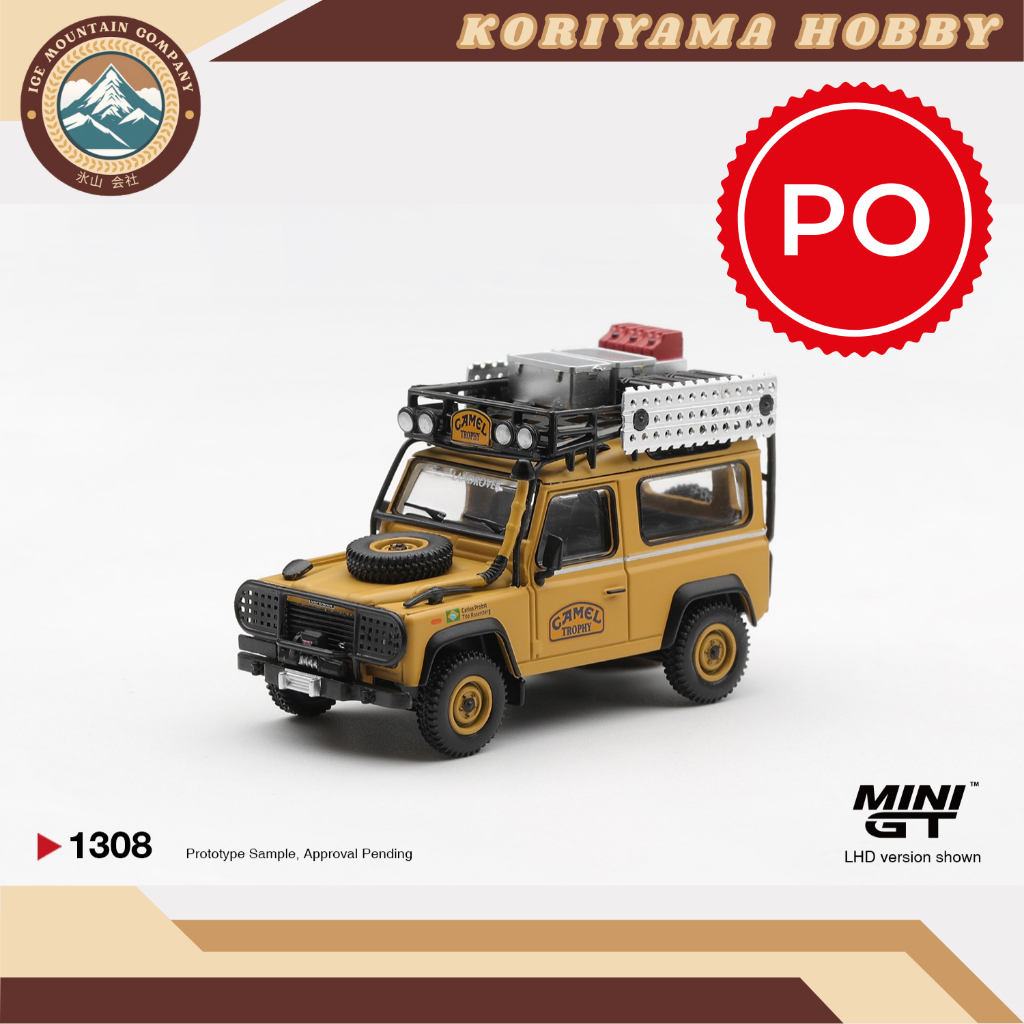 Mini GT 1308 Land Rover Defender 90 1985 Camel Trophy Borneo Team Brazil MiniGT