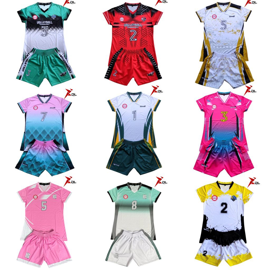 Setelan Jersey Voli cewe full printing / stelan volly / stelan atasan volleyball