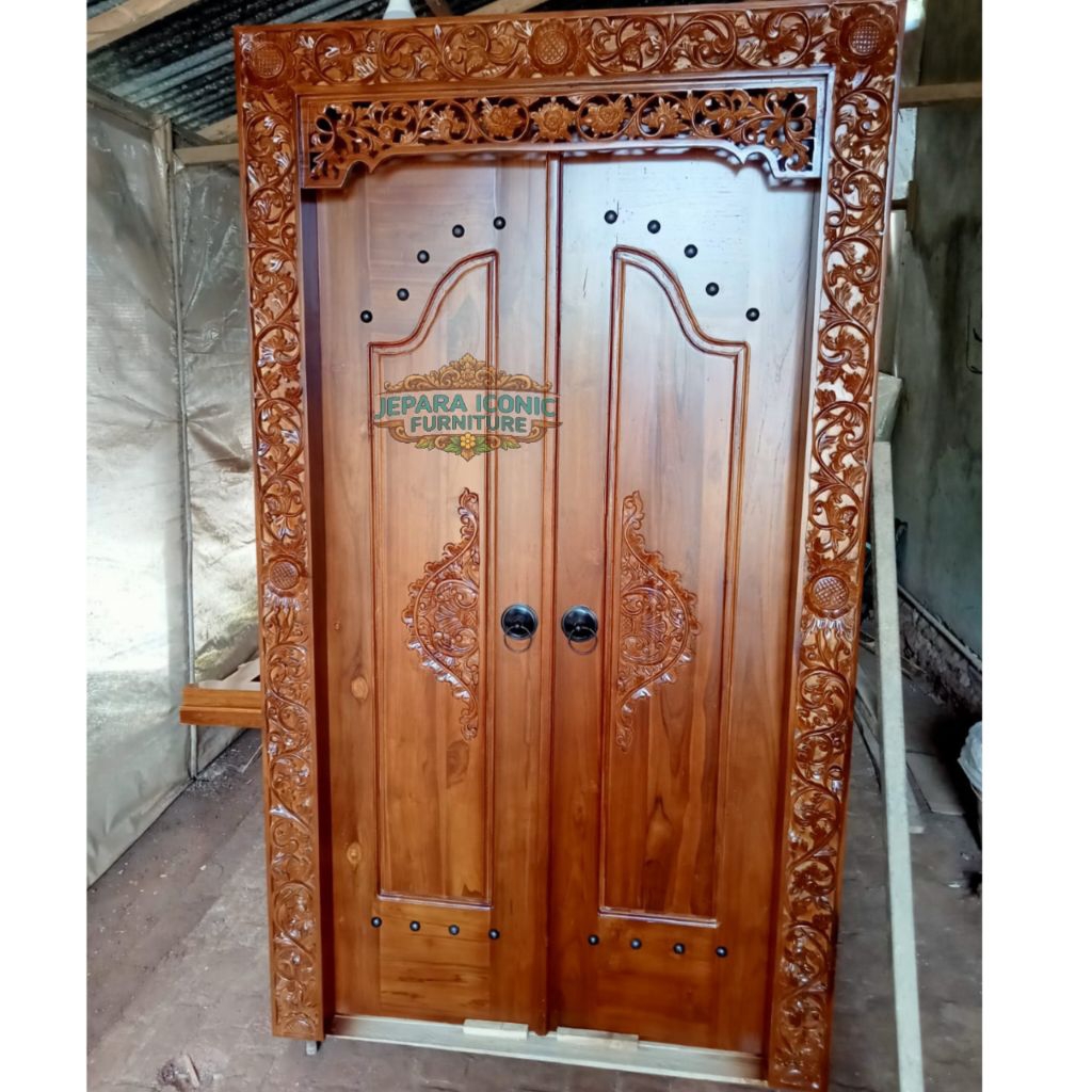 PINTU GAWANGAN UKIR KAYU JATI