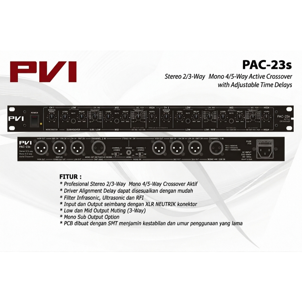 PVI PAC-23s Active Crossover