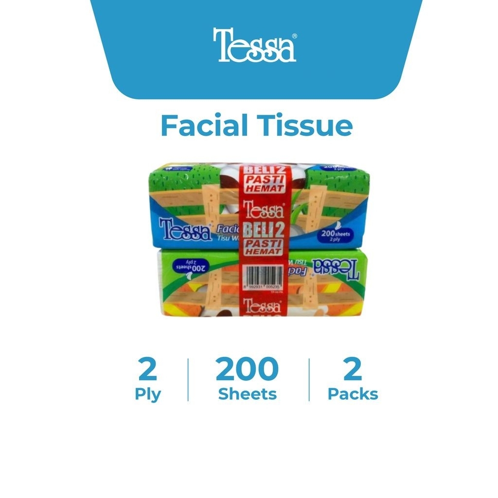 Tessa Facial Tissue Isi 200-Tisu Wajah