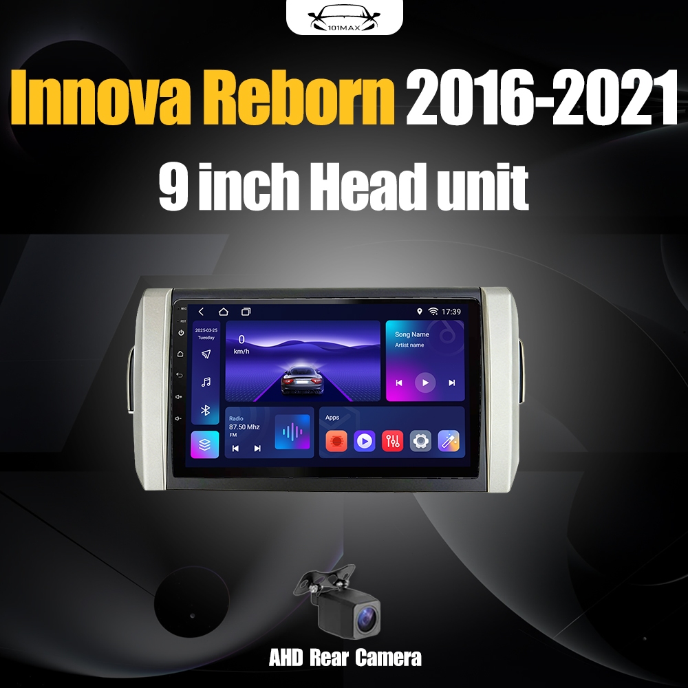 Android 15 Head Unit 9" IPS For Toyota Innova Reborn 2016-2021 Head Unit 8 Chip Nuklir 8+64GB/8+128G