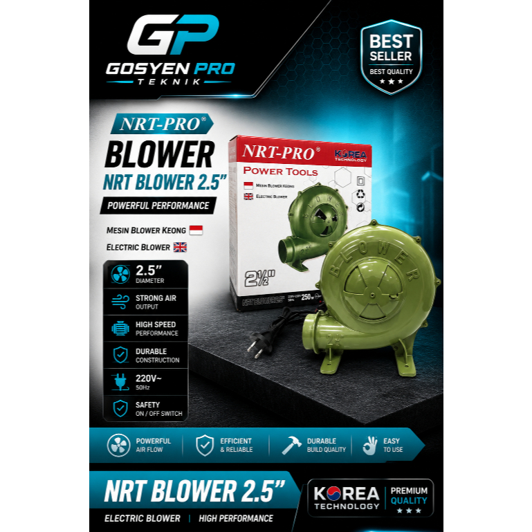 MESIN BLOWER KEONG 2.5" NRT-PRO TEKANAN ANGIN TINGGI, HEMAT ENERGI