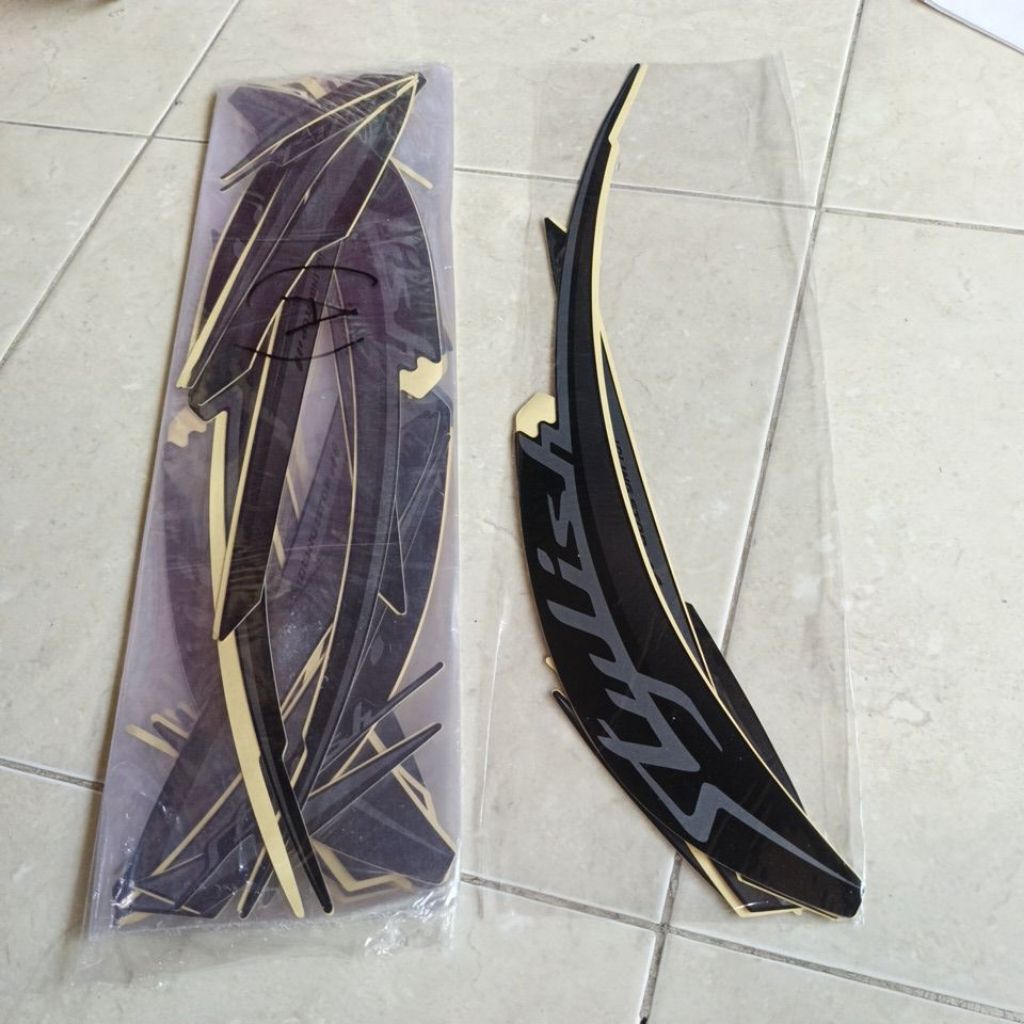 striping stiker les body Honda Scoopy 2019 hitam bahan original