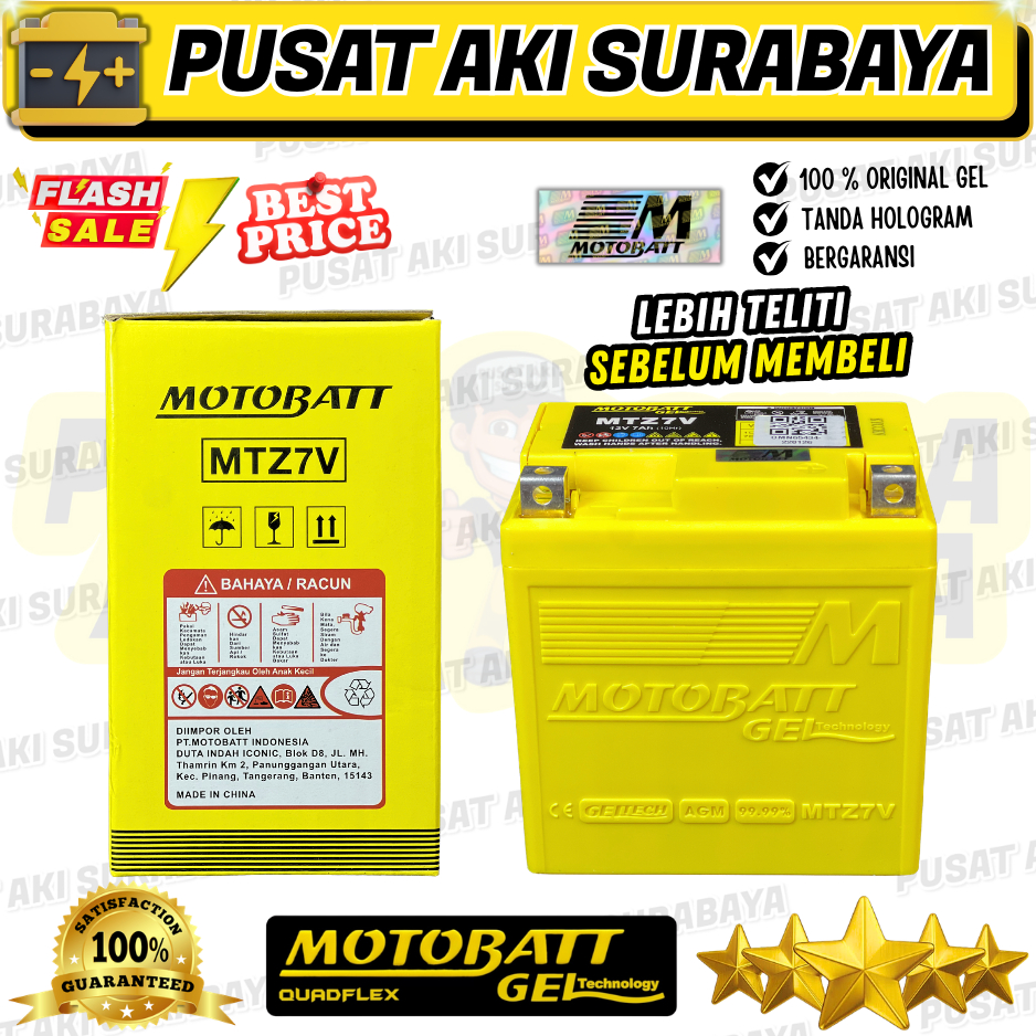 GARANSI TERPERCAYA MOTOBATT MTZ7V MOTOR LEXI LX 150 CB 250 SPRINT LIBERTY PRIMAVERA SPRINT GTZ7V YTZ