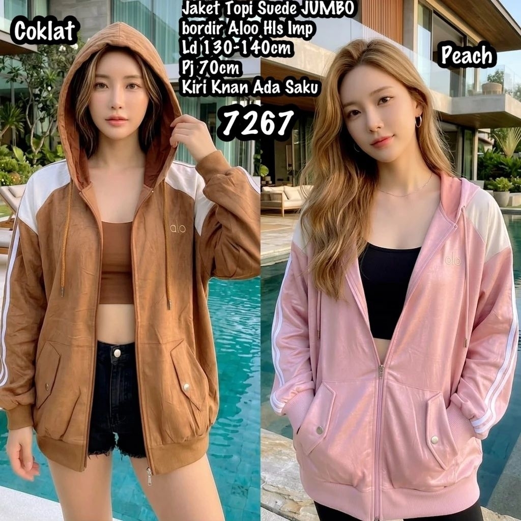 7267 Jaket Topi Suede JUMBO
