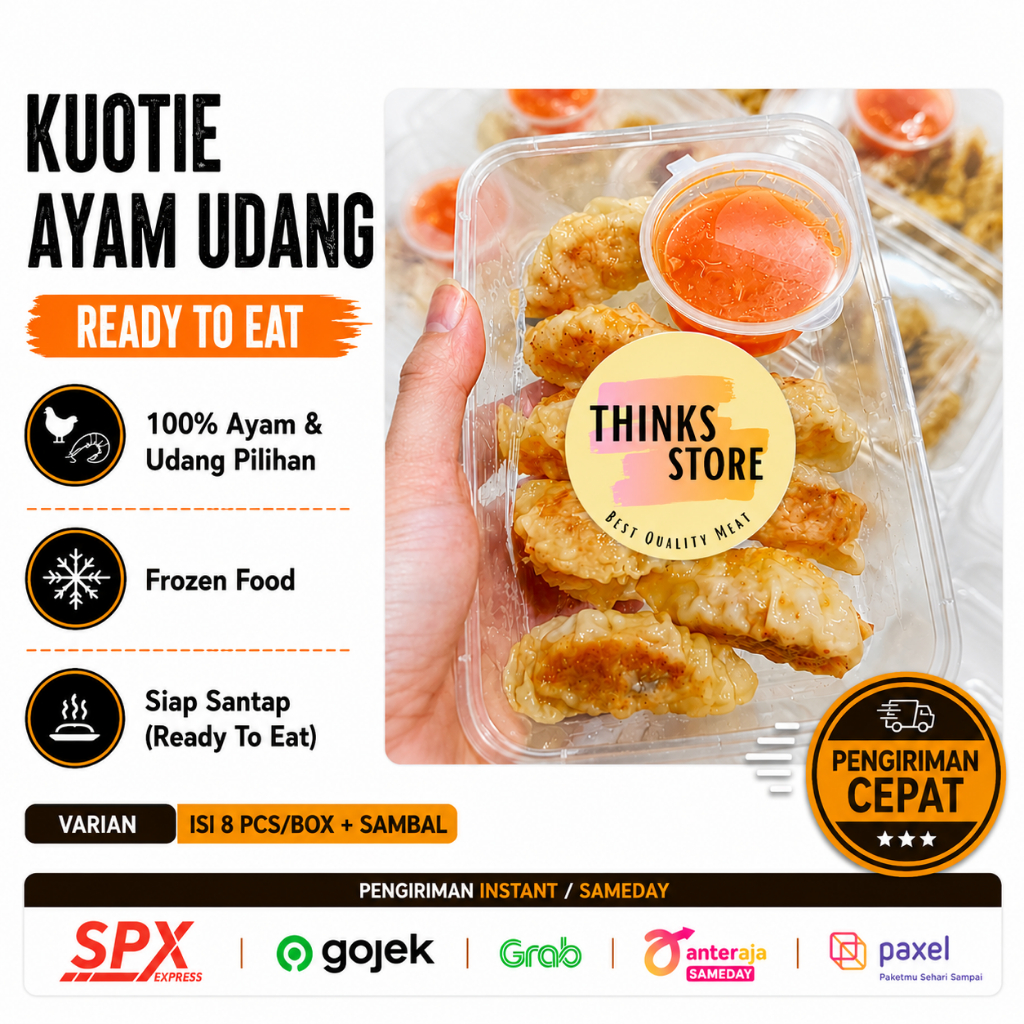 Kuotie Ayam - Gyoza Kuotie - Chicken Dumpling Include Sambal (Frozen)