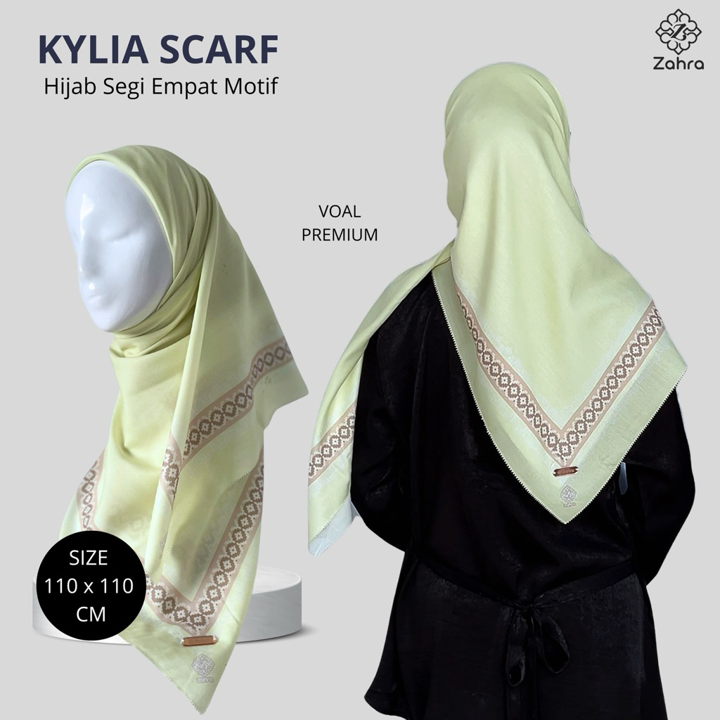 Hijab Voal Motif Segi Empat Kylia Zahra