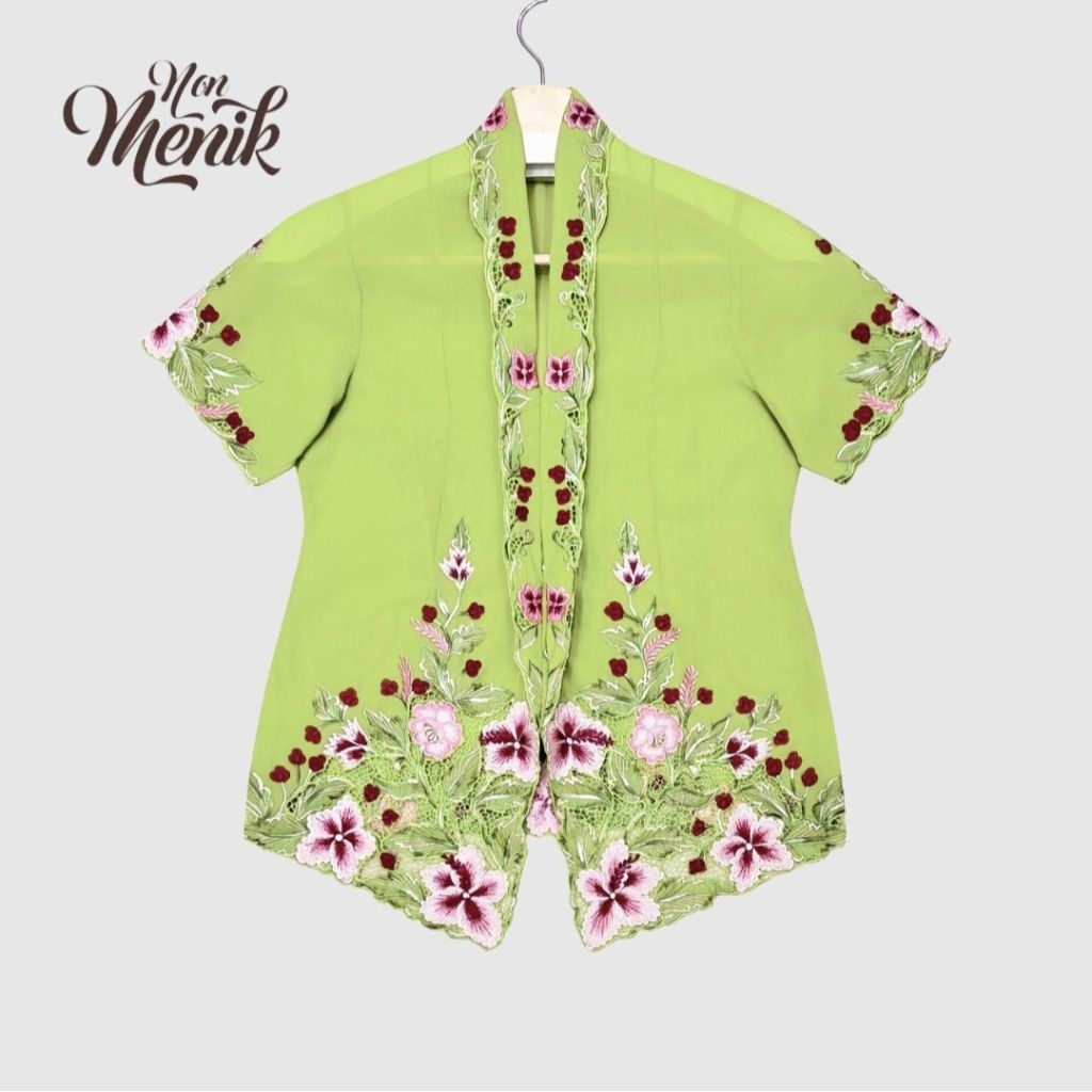 SSS KEBAYA BUNGA2 APPLE GREEN