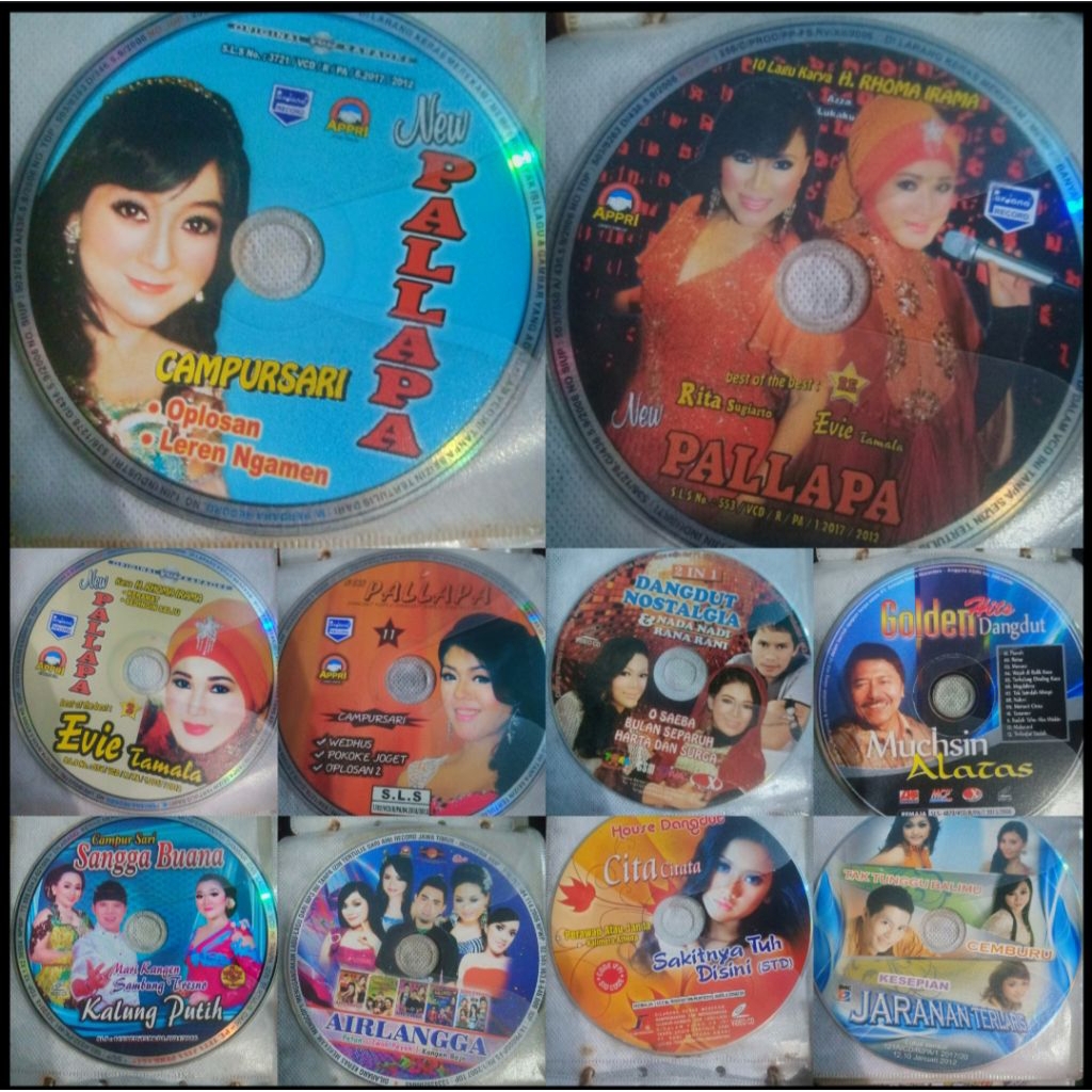 VCD Tanpa Cover Dangdut & Campursari 1 (Bagus ) / 10 Pcs / Cita Citata, Rita Sugiarto, Evie Tamala d