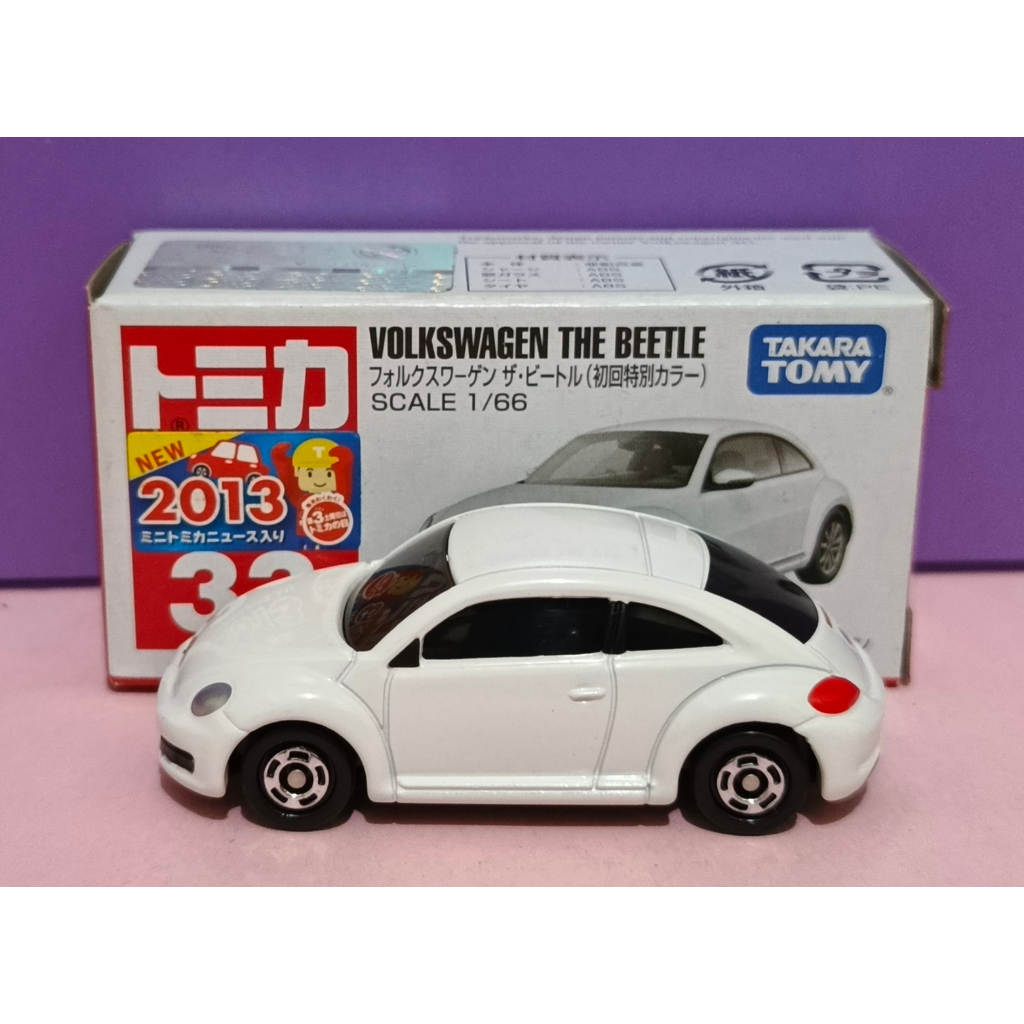 Diecast Takara Tomy Tomica 33 Volkswagen The Beetle (Putih)