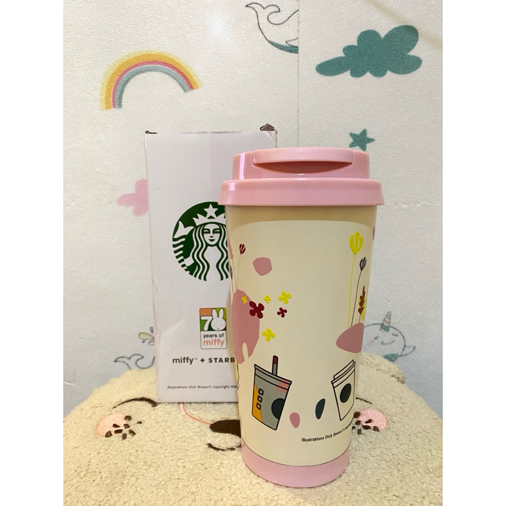 Tumbler Starbucks Stainless Steel 500ml Miffy 70 White Stainless Steel Mug 16oz