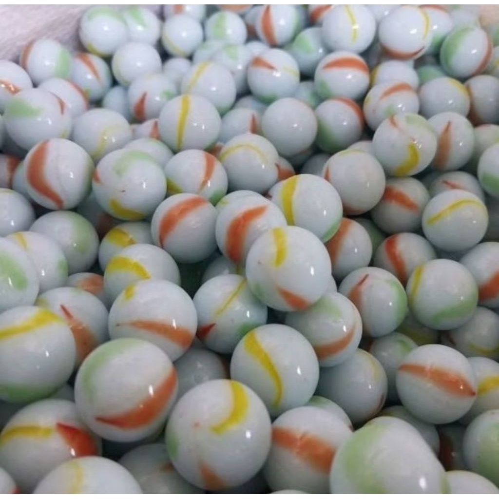 500 GRAM ISI 100 PCS KELERENG KERAMIK PUTIH