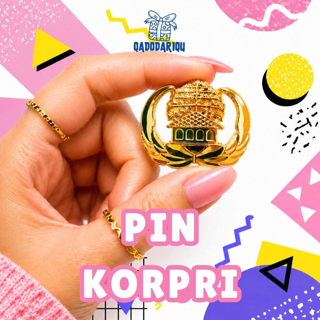 Pin Korpri ASN PNS PPPK P3K Premium MAGNET Kuningan Asli Anti Karat