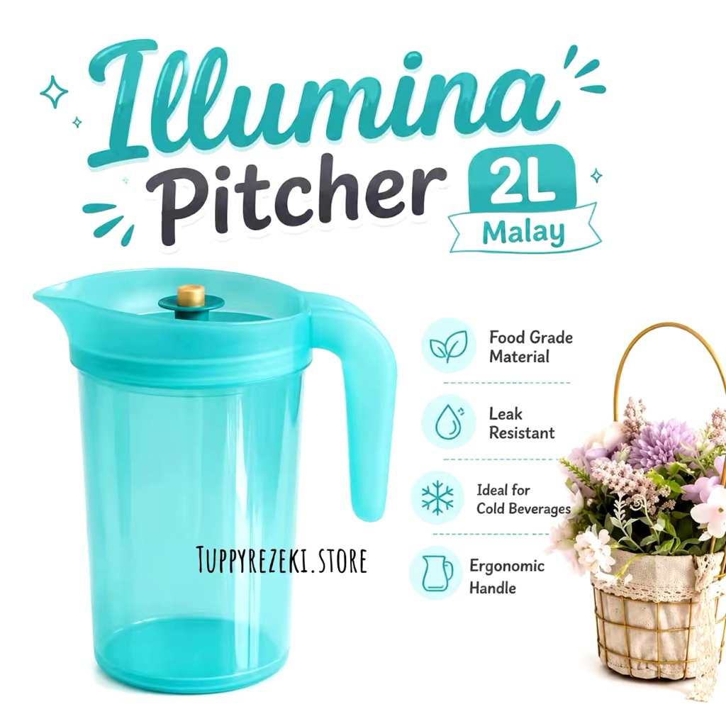 Tupperware Ilumina Pitcher Teko 2 liter Tosca Import Malaysia