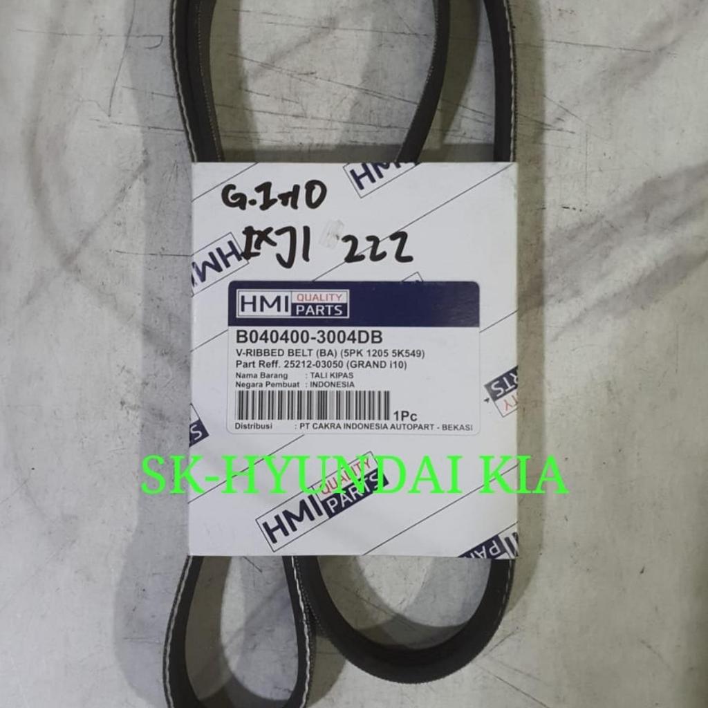 VANBELT VAN BELT 5PK-1205 FAN BELT TALI KIPAS 25212-03050 HYUNDAI GRAND I10 - ASLI HMI