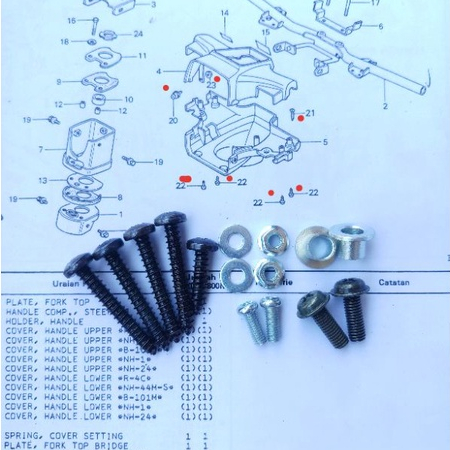 Baut set Batok Lampu Depan c700 c800 Supercub