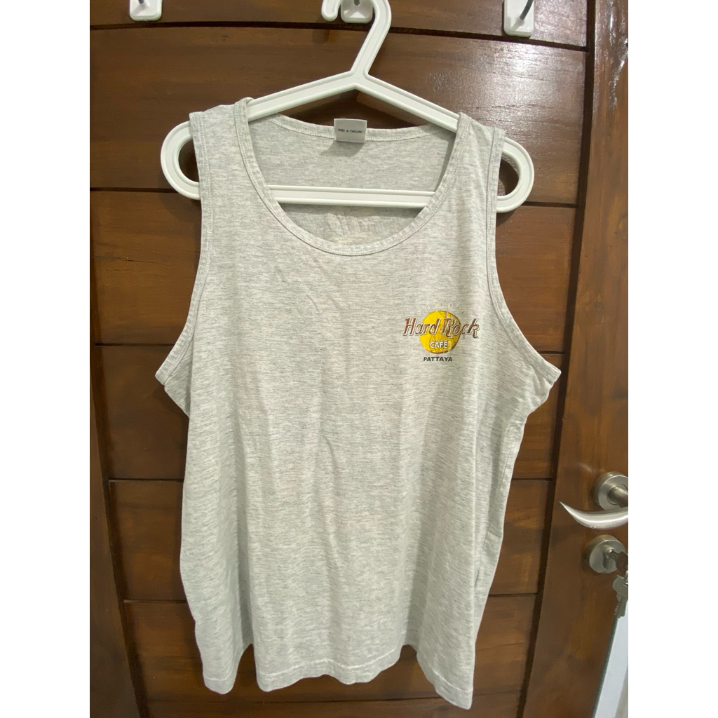Hard rock cafe pattaya original size L baju singlet kaos pakaian preloved very good condition