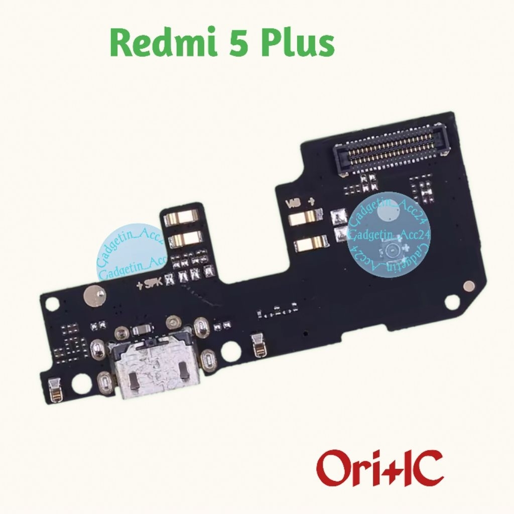 Flexibel Konektor Papan Cas Untuk Redmi 5 Plus Flexibel Konektor Papan Cas Full Komponen IC+Mic ORI 