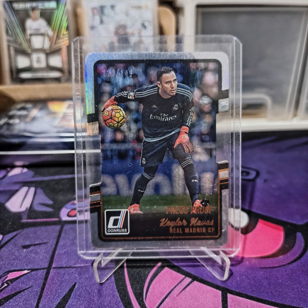 KEYLOR NAVAS 129/149 DIE-CUTS PRESS PROOF REAL MADRID KARTU BOLA PANINI DONRUSS 2016-17