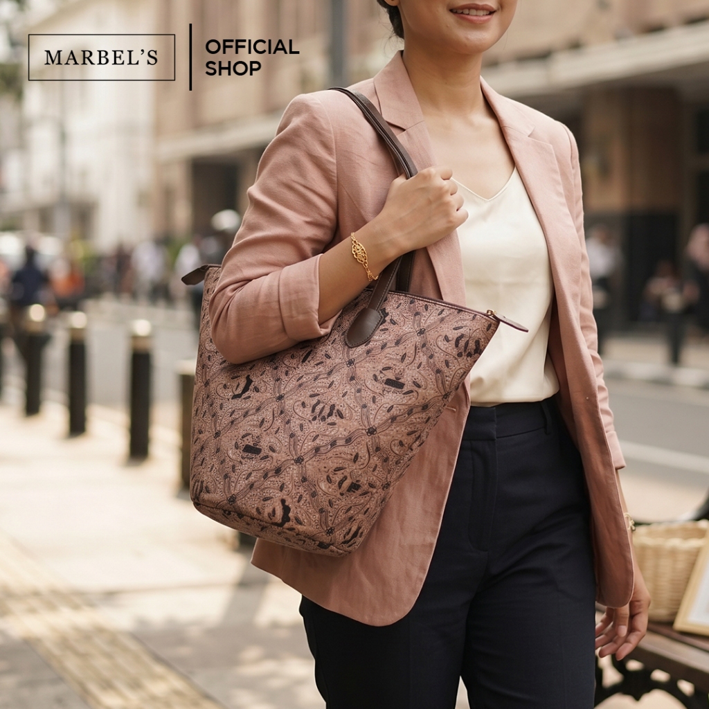Belnoura - Tas Batik kombinasi kulit