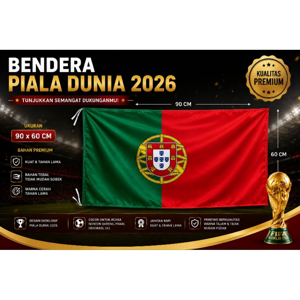 BENDERA PIALA DUNIA 2026 BENDERA NEGARA PIALA DUNIA